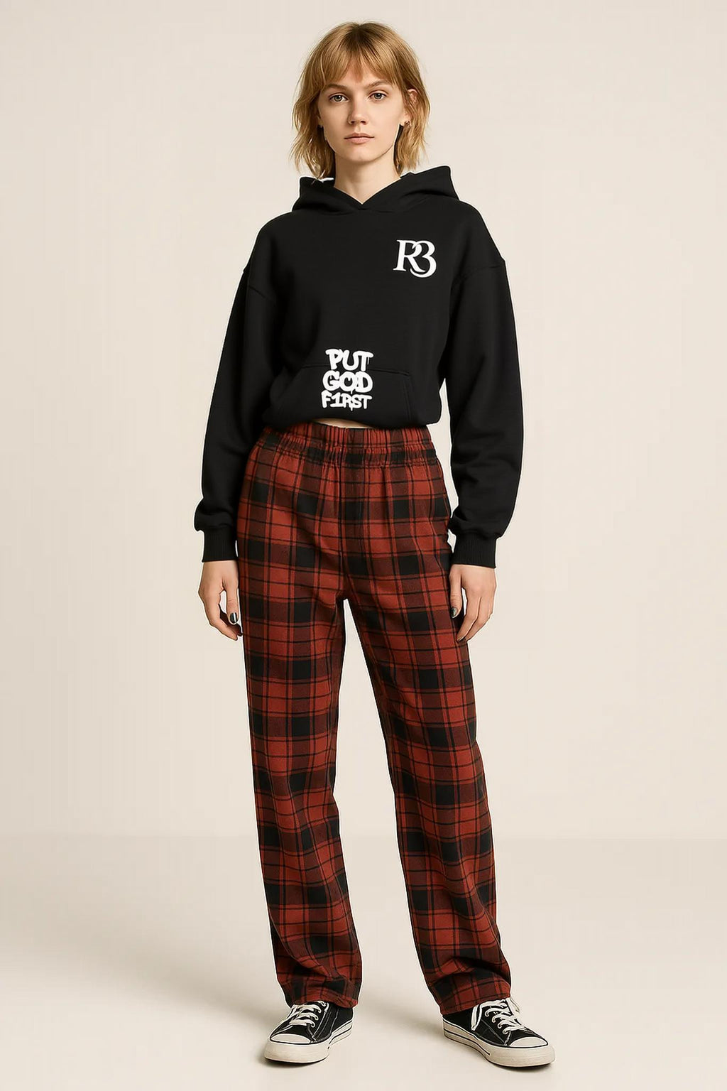ZET GOD OP DE EERSTE PLAATS – Oversized Faithwear Signature Hoodie door R3CEIVED ✨ Psalm 37:4
