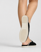 Saint-Tropez Suede Mule Loafers Black — zool close-up