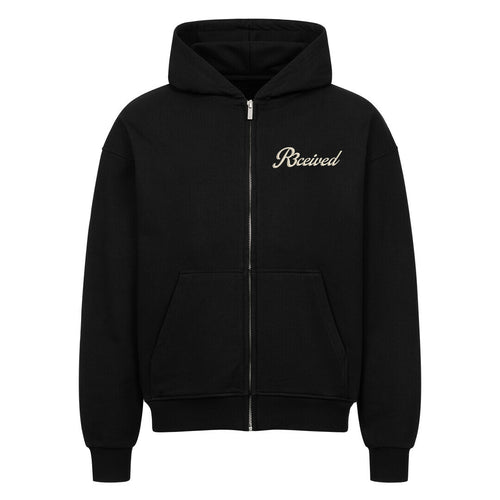 Circle of Life Oversized Zipper Hoodie – Black | R3CEIVED