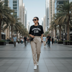 Fashion Members Club oversized t-shirt (zilverwit)