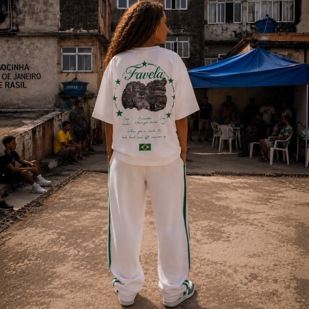 Favela Oversized Shirt – Brasil green edition