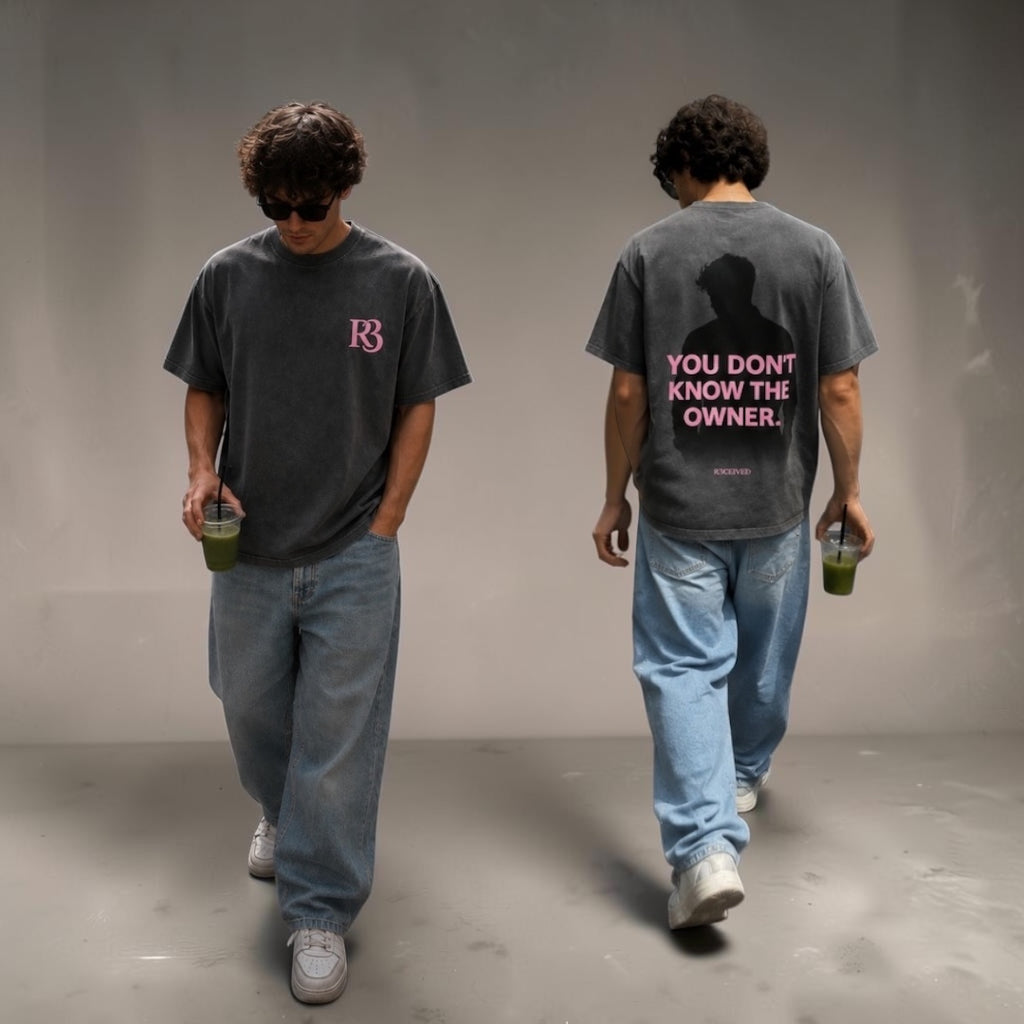 You Don’t Know the Owner 2.0 Oversized T-Shirt Men(Fashion Members Club)