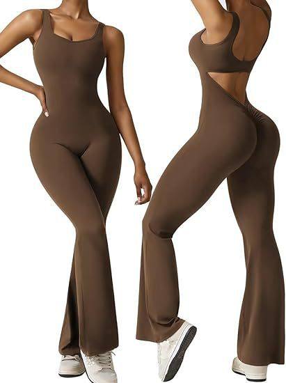 R3 Women's sleeveless flared jumpsuit sexy backless R3ceived - R3ceived