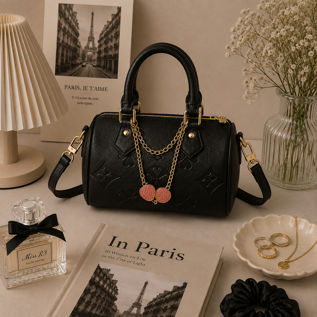 R3CEIVED Je Taime  Paris Handbag