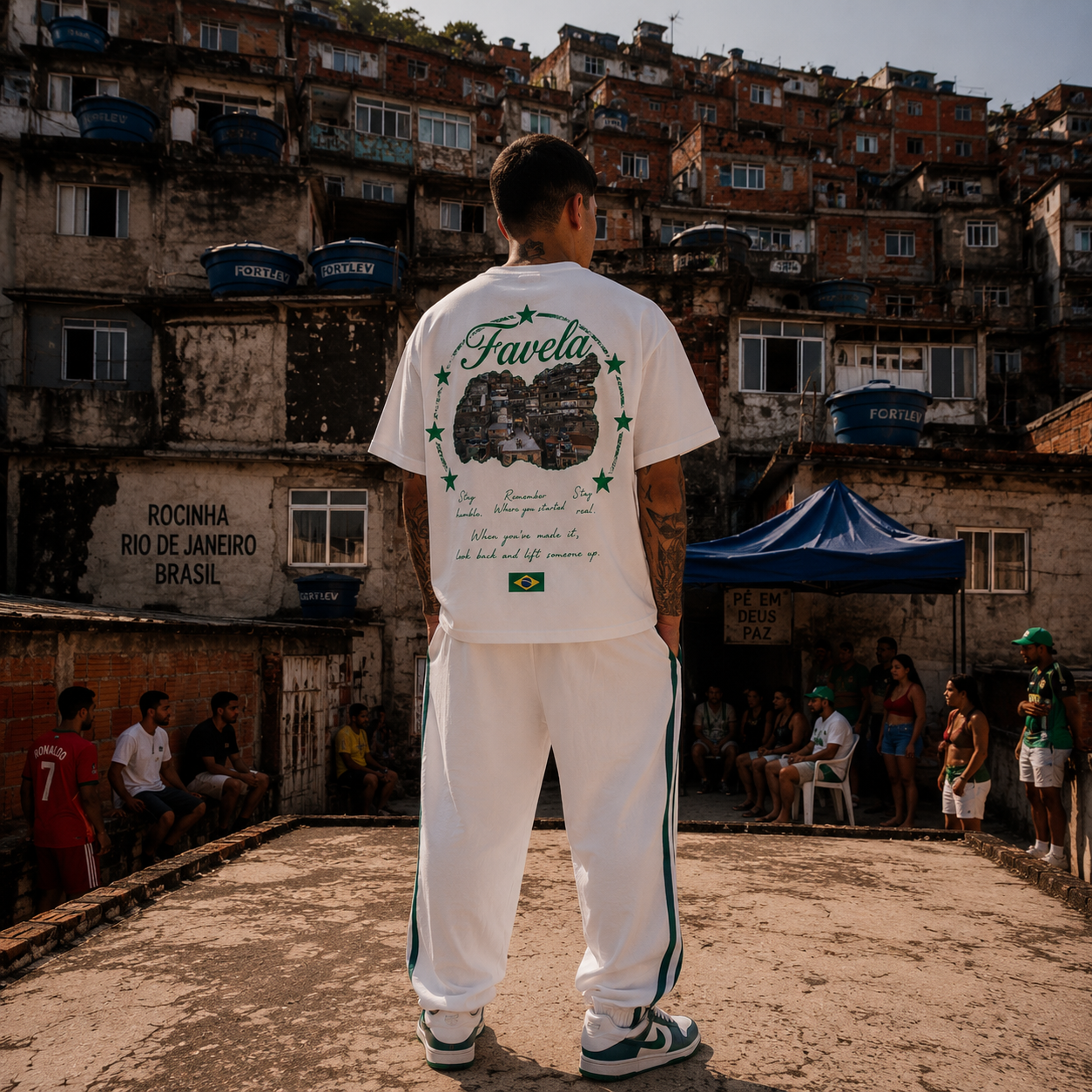 Favela Oversized Shirt – Brasil green edition