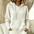 Gebreide hoodie - wit