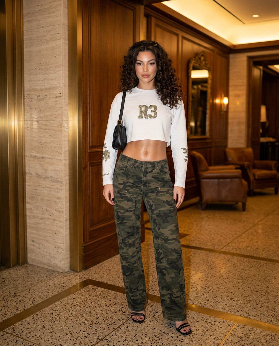 R3 Camouflage long sleeve White with Bronx Camo Pants