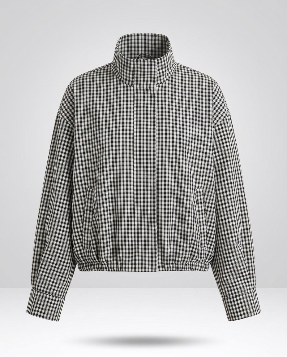 Carreau Jacket in Black Gingham – studio