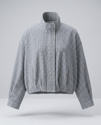 Carreau Jacket in Navy Gingham – studio