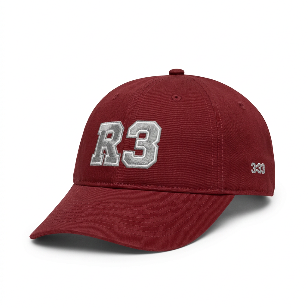 3:33 Cap Burgundy