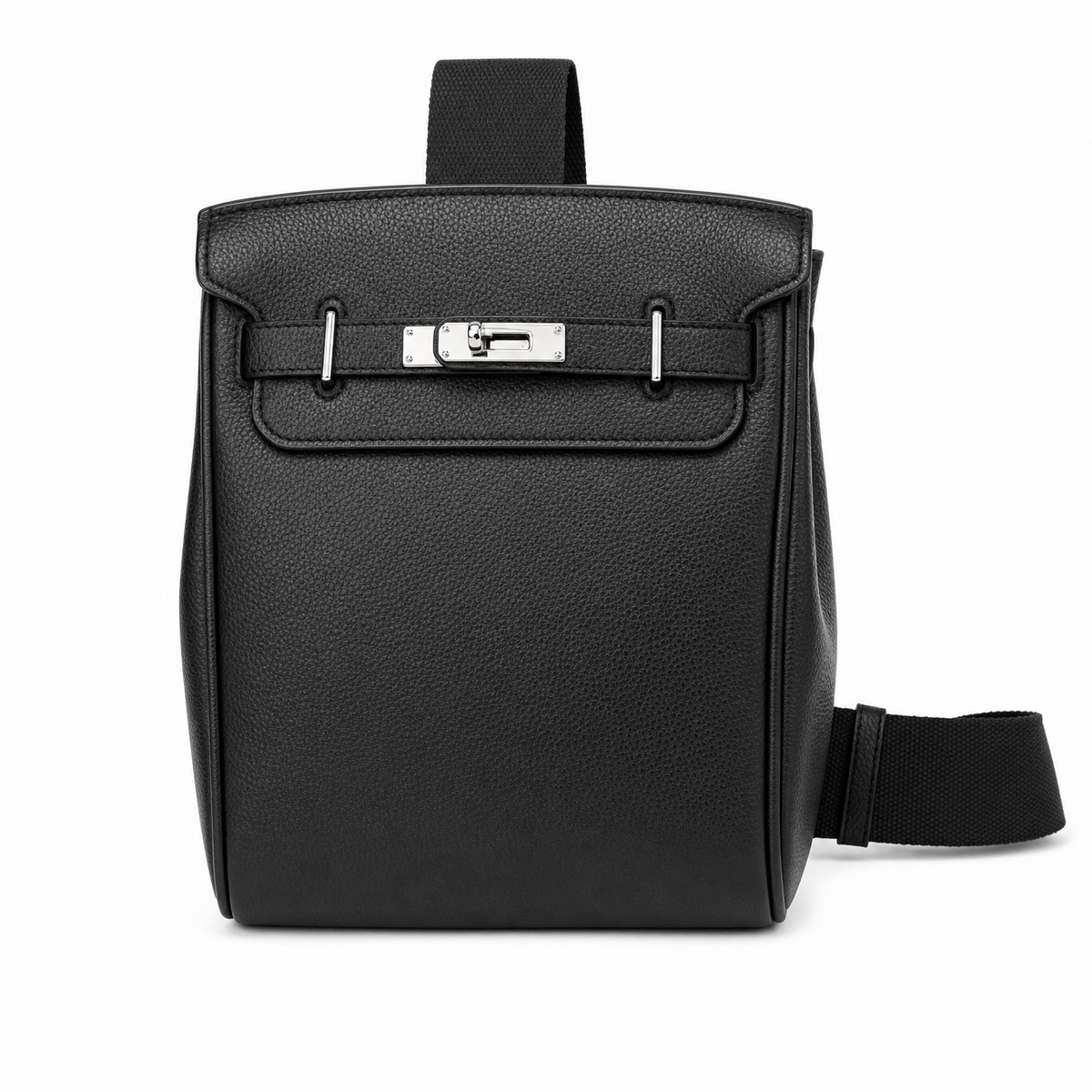 Sinclair black sling bag - studio product photo