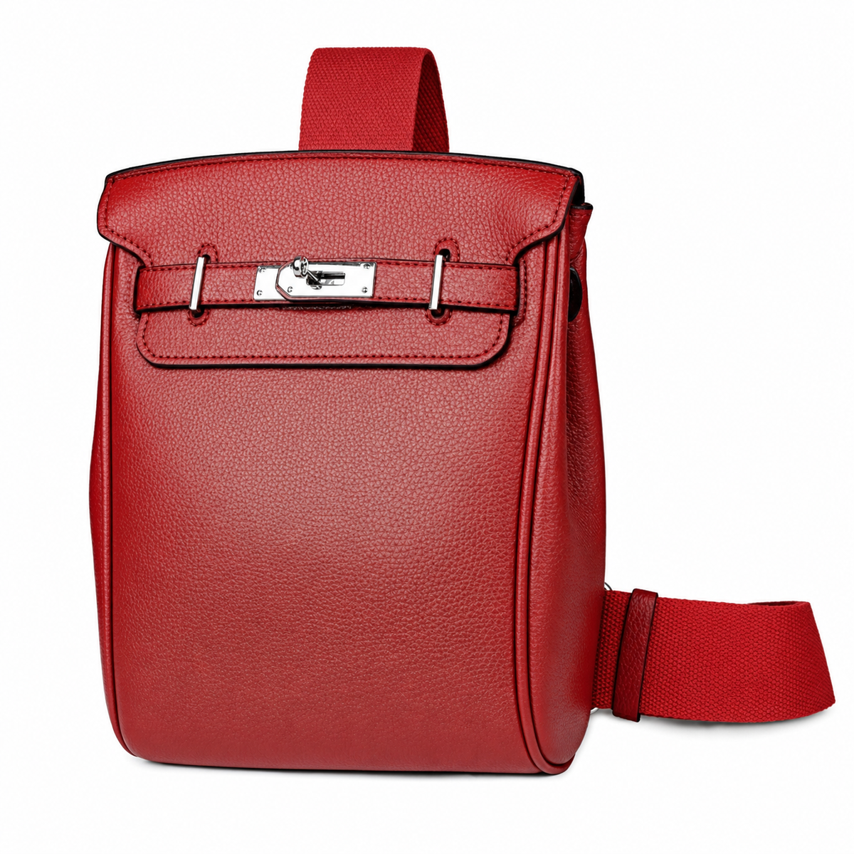 Sinclair red sling bag - studio product photo