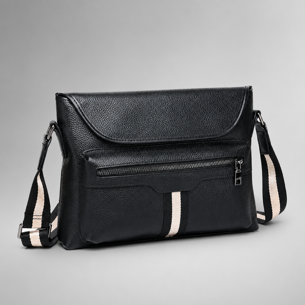 R3CEIVED Full-Grain Leather Messenger Bag - detail