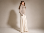 Aria Faux Fur Coat - lifestyle, side view