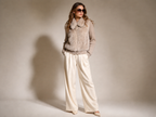 Aria Faux Fur Coat - lifestyle, with sunglasses