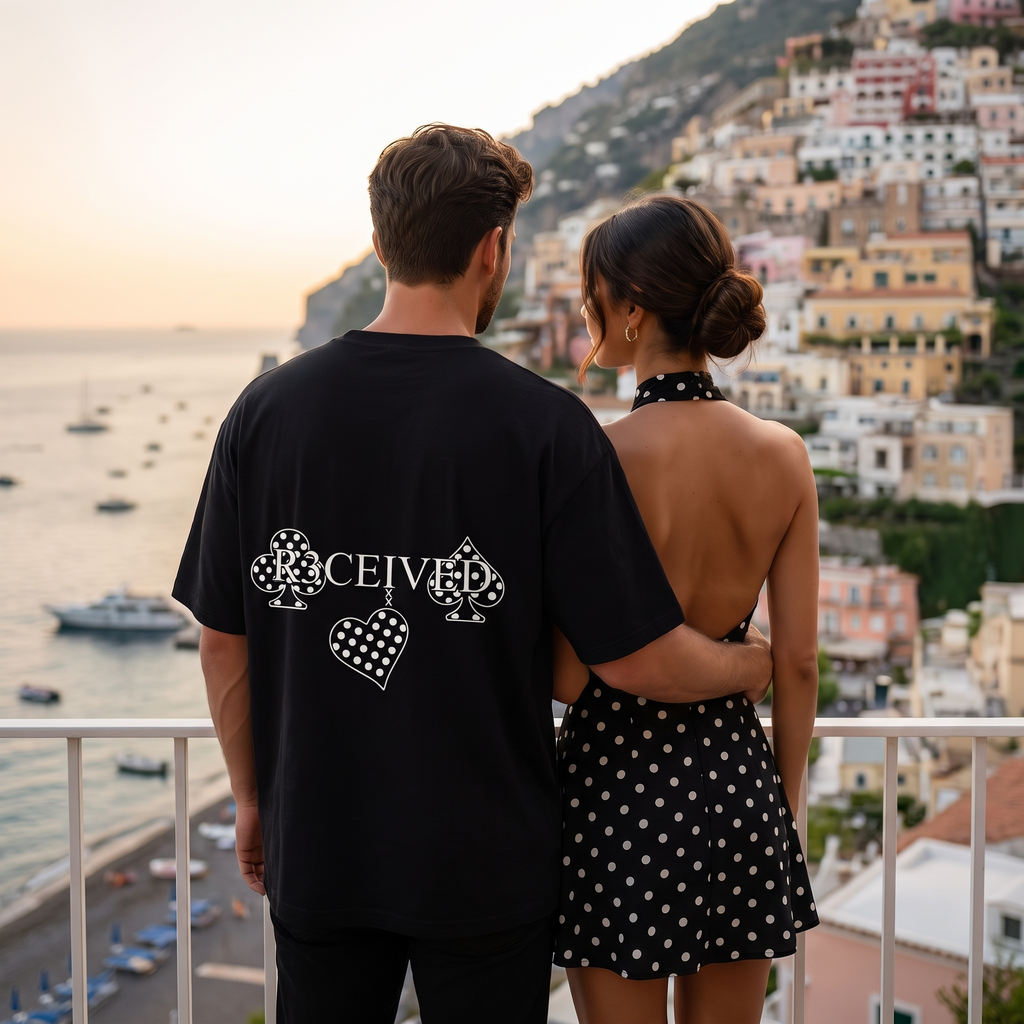 R3CEIVED Polkadots couple back view