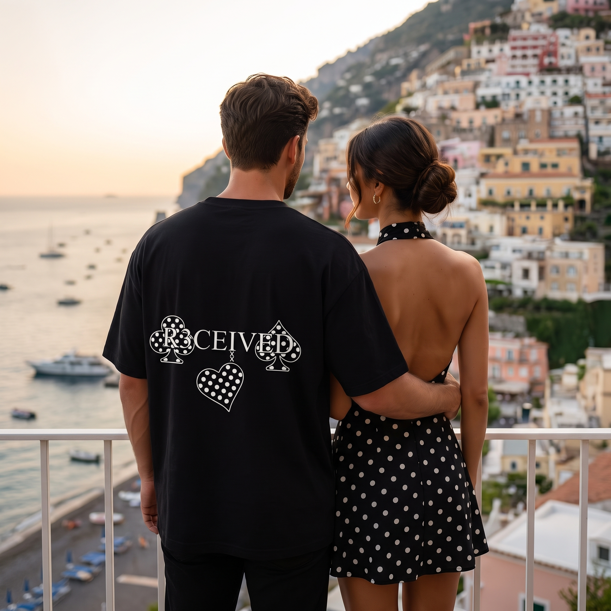 R3CEIVED Polkadots couple back view