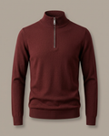 R3 Half-Zip Knit Wine Red