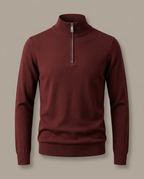R3 Half-Zip Knit Wine Red