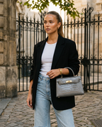 R3CEIVED Mademoiselle Paris handbag grey - premium lifestyle foto smeedijzeren poort