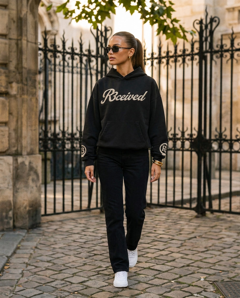 R3CEIVED Circle of Life Exclusive hoodie - Black - lifestyle full body