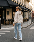 R3CEIVED Circle of Life Exclusive hoodie - Light Beige - back design lifestyle