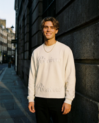 R3CEIVED Circle of Life long sleeve top Rice Apricot - male lifestyle full body