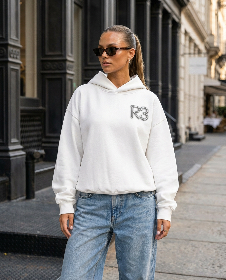 Isaiah 60:22 Hoodie White - female lifestyle front