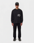 The Hustlers Long Sleeve Shirt black - full body front