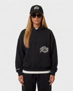 The Hustlers Classic Hoodie black - female model front view