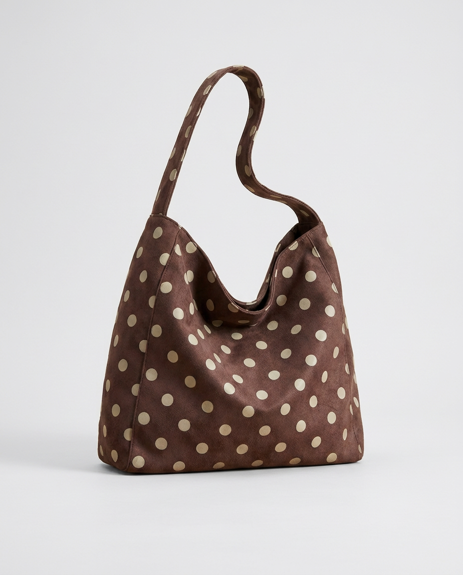 Polkadot Bag in Mocha – polka dot shoulder bag