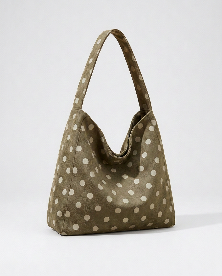 Polkadot Bag in Olive – polka dot shoulder bag