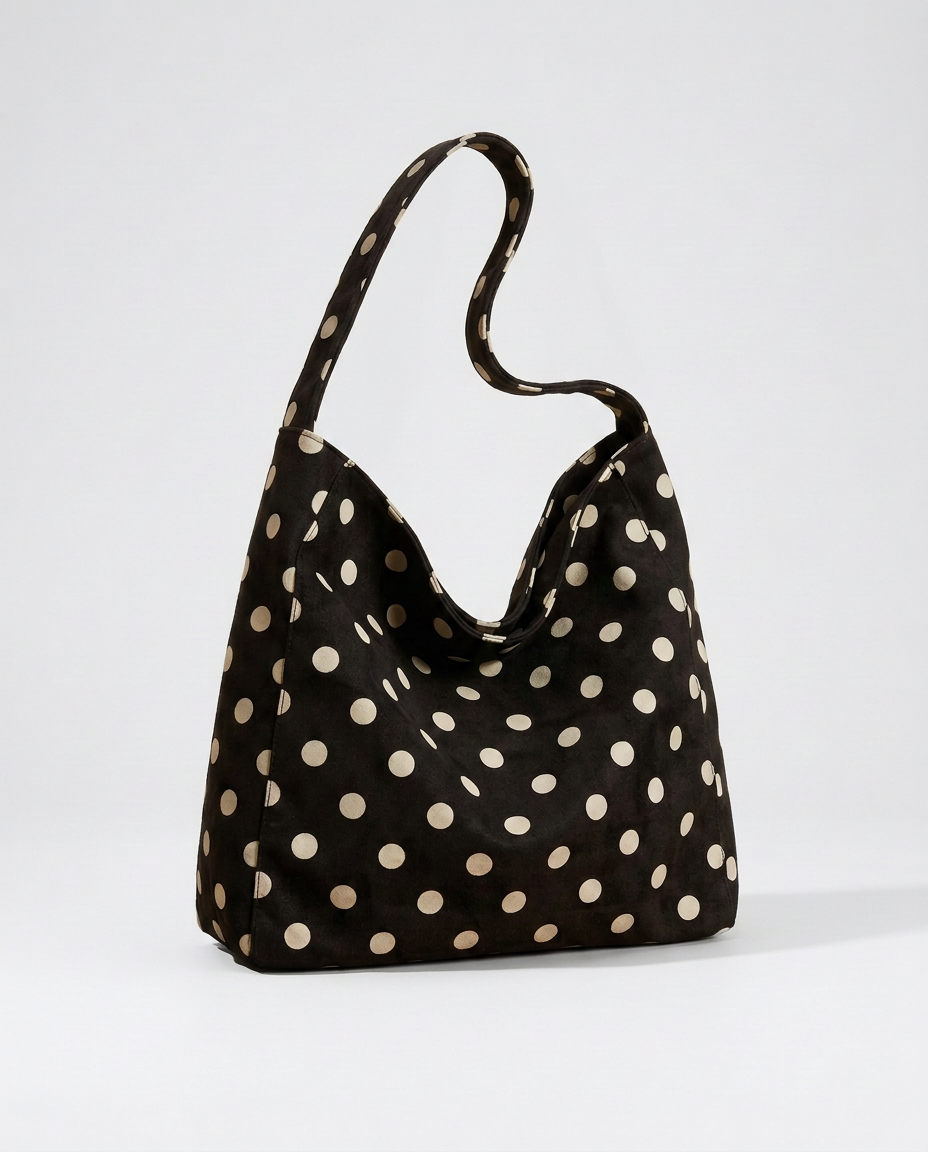 Polkadot Bag in Black – polka dot shoulder bag