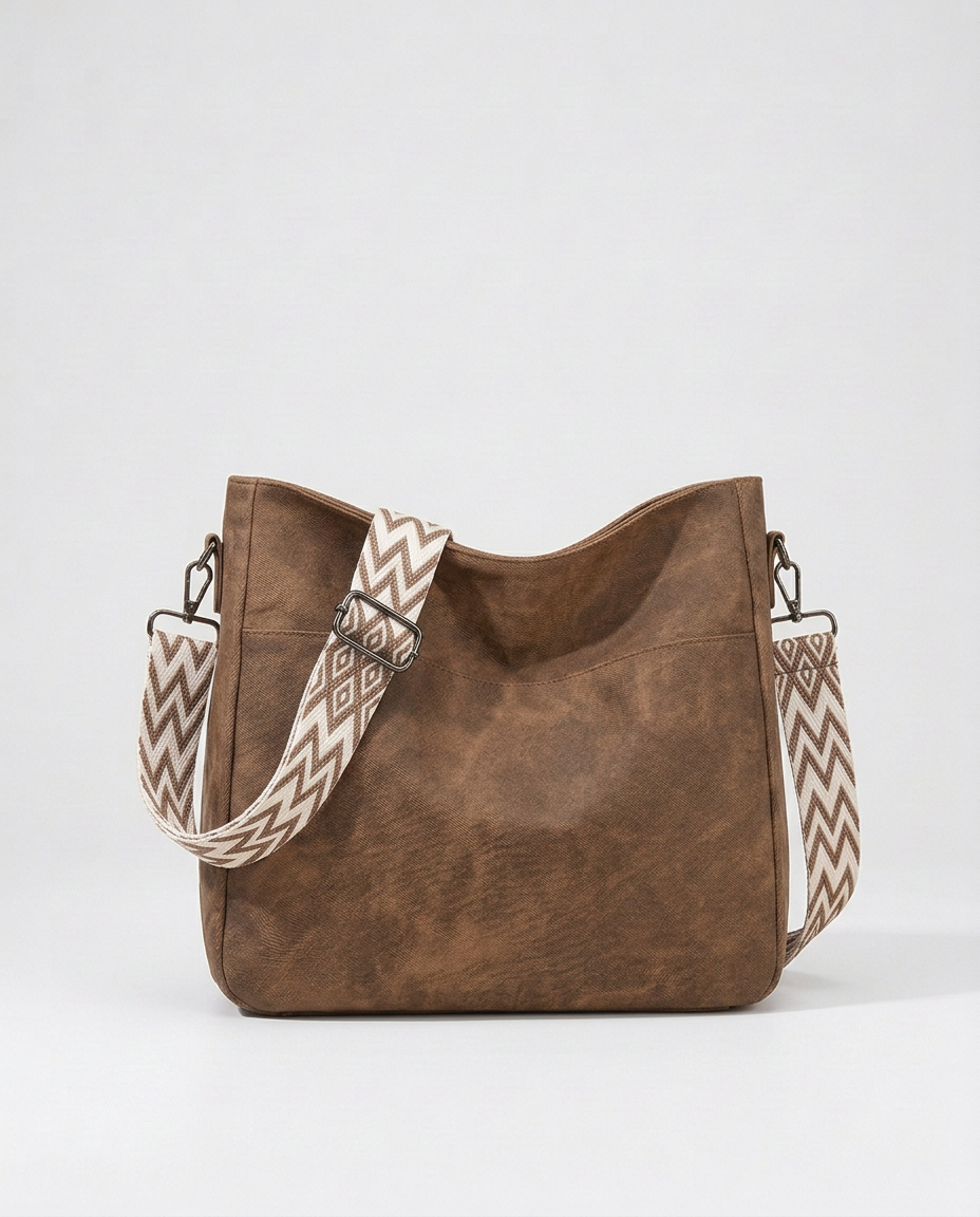 La Bohème Bag in Cognac – vintage crossbody shoulder bag