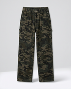 Camo Wide-Leg Jeans - flat lay