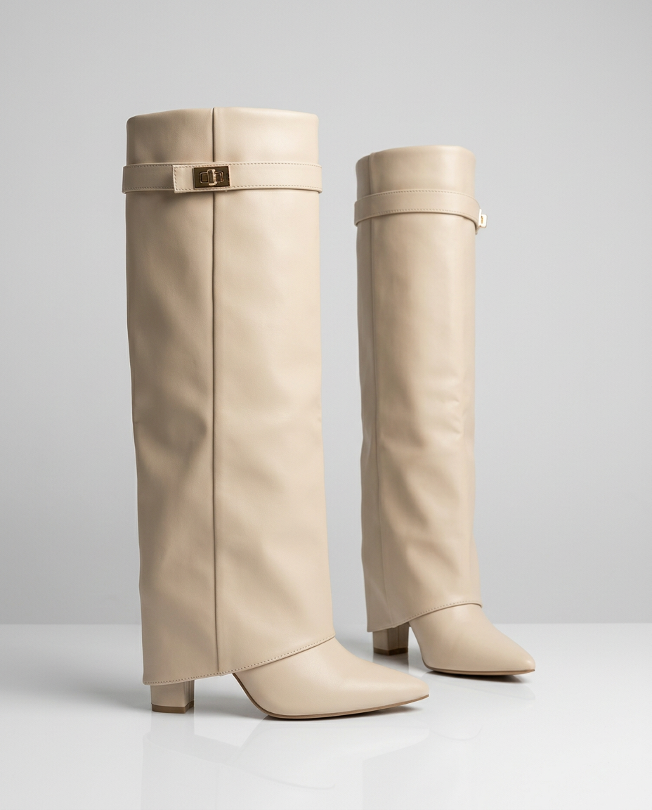 Monaco Boots in Beige