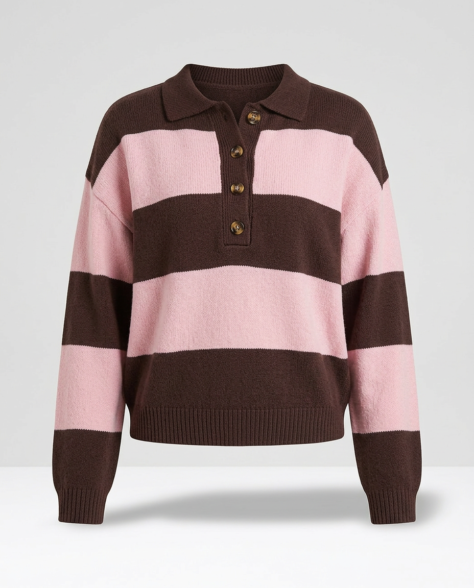 Capri Stripe Sweater in Pink