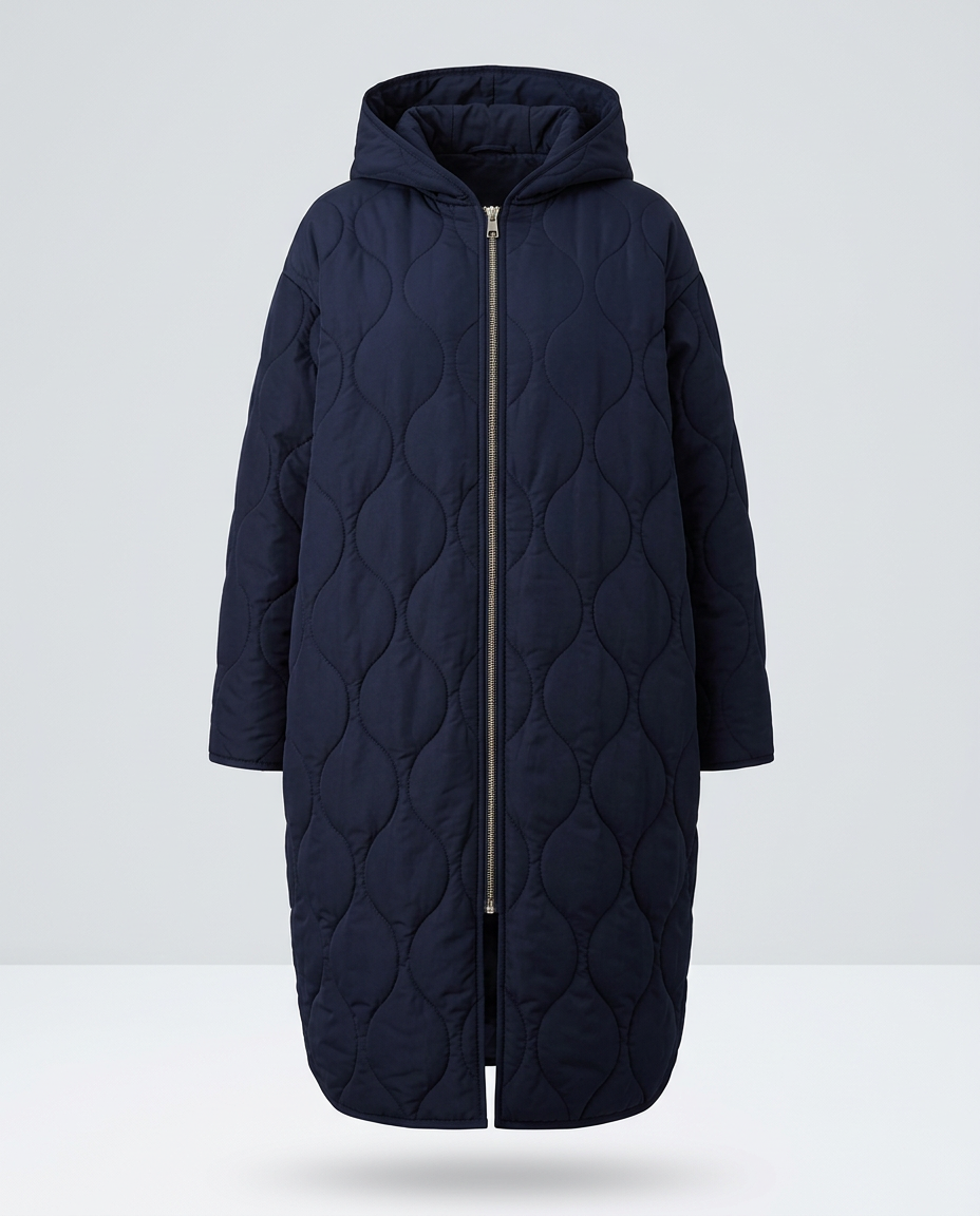 Chamonix Quilted Coat - Navy