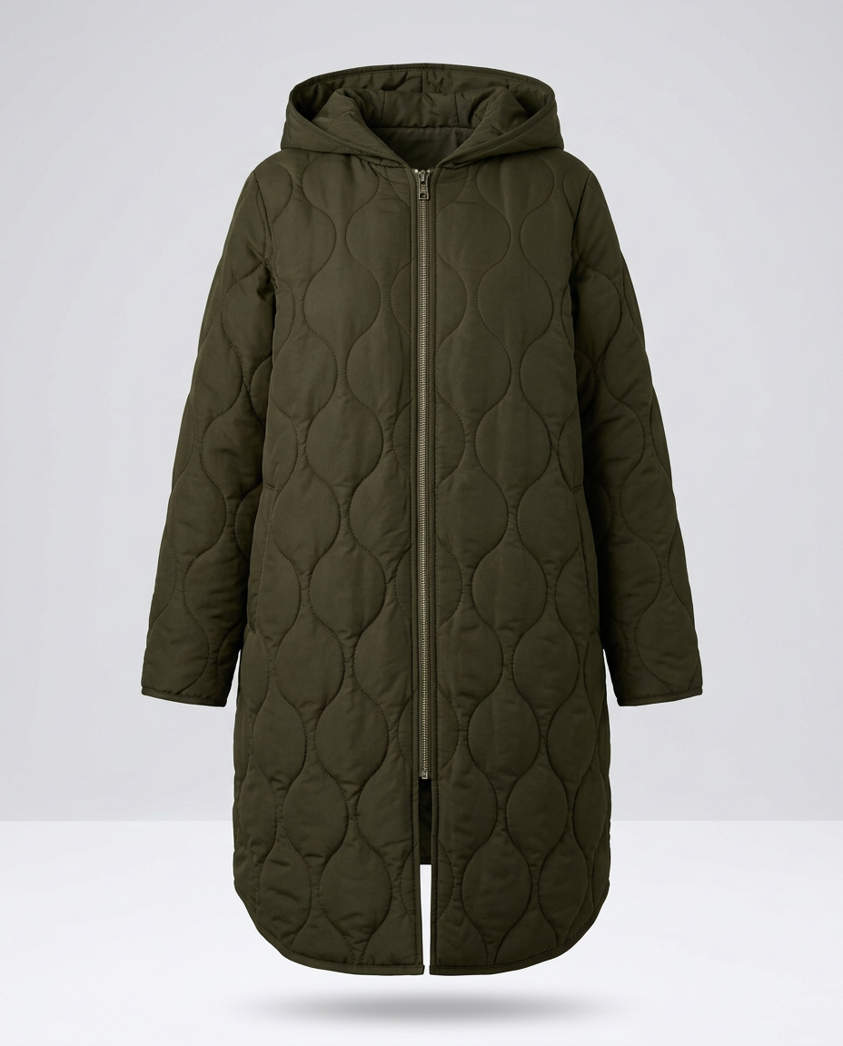Chamonix Quilted Coat - Dark Green