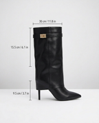 Cannes Boots size guide: 30 cm calf opening, 15.5 cm shaft, 9.5 cm heel
