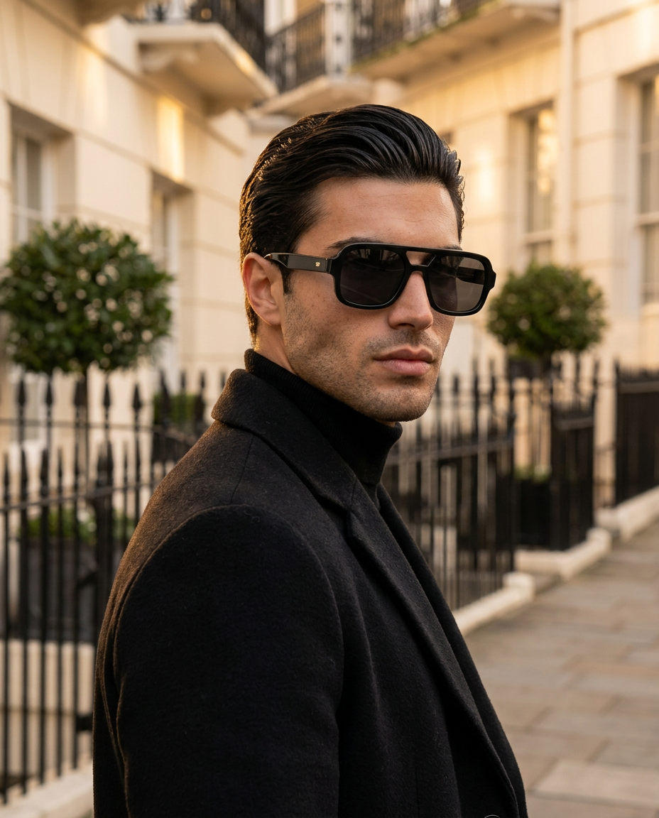 London Sunglasses in Black, men