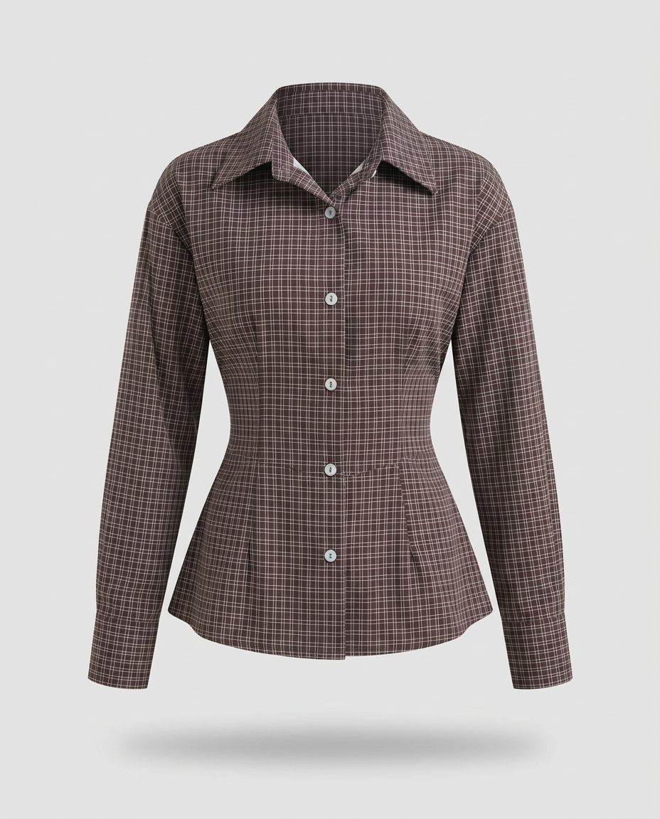 Margaux Shirt in Tobacco, studio