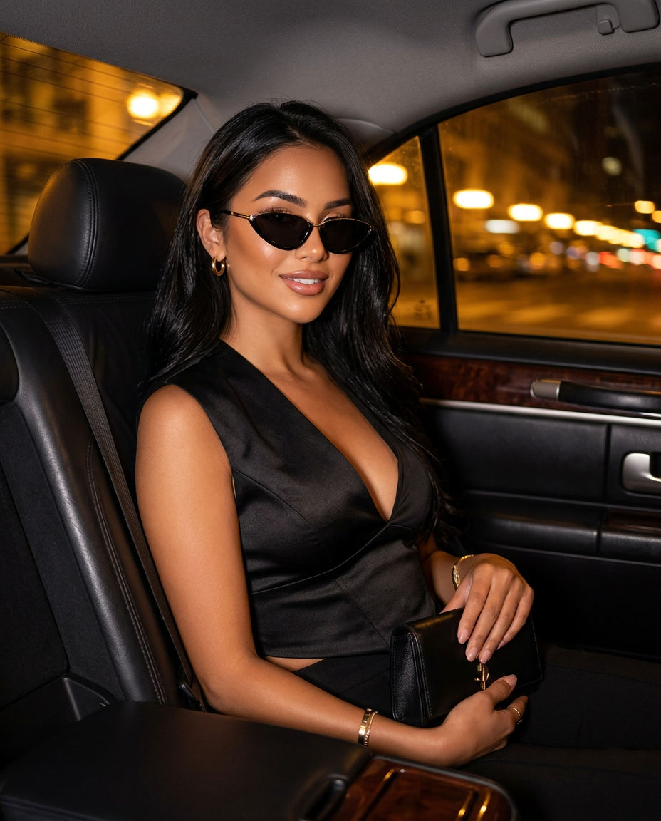 R3 Marylebone Sunglasses Black Grey worn