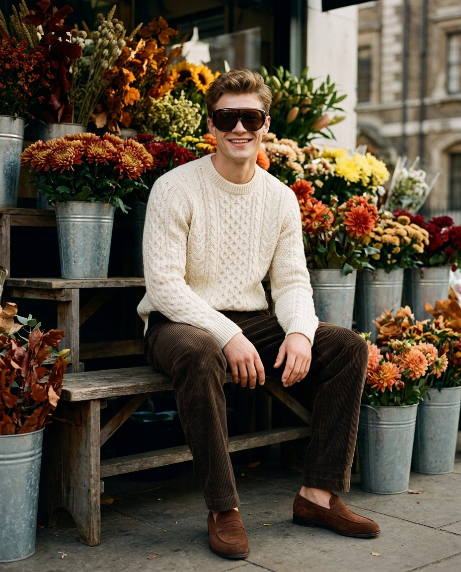 Mayfair Sunglasses in Brown, men, flower market