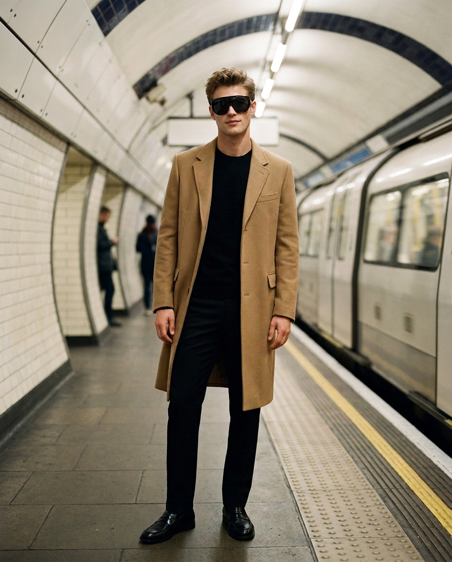 Mayfair Sunglasses in Black, men, underground station