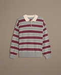 Notting Hill Stripe Knit Grey Burgundy