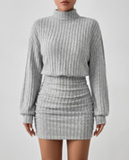 Odette Dress in Grey, studio
