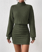 Odette Dress in Olive, studio