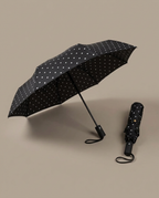 R3ceived Polka Dot Auto Umbrella Black
