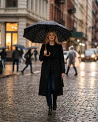 R3ceived Polka Dot Umbrella Black in New York
